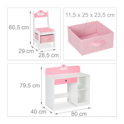 Desk and chair for children Swan