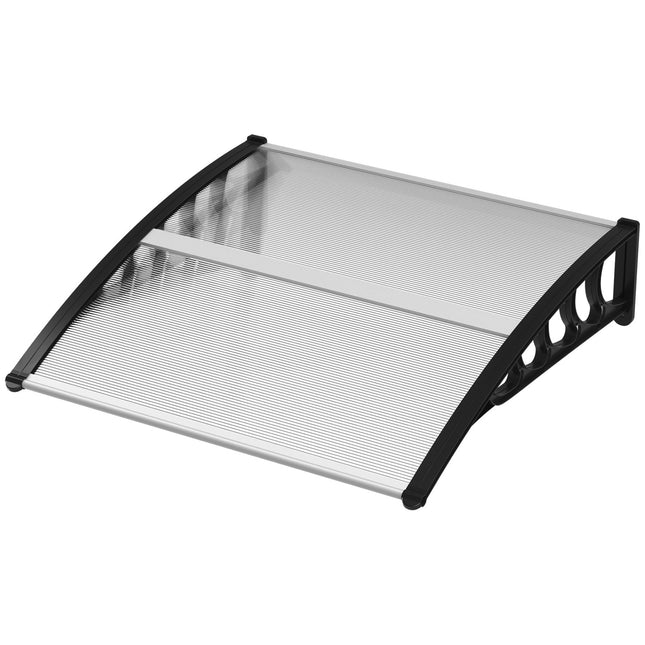 Front door aluminum canopy 103x96.5x27 cm, UV and rain protection