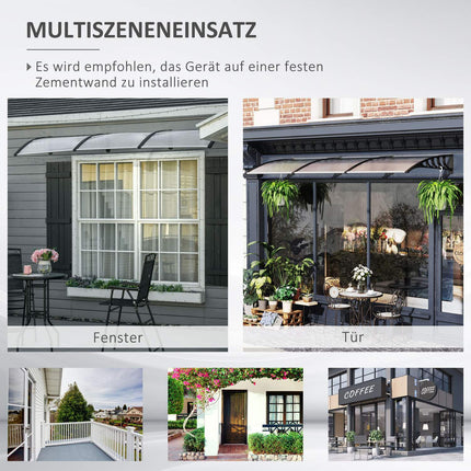Exterior door in aluminium, UV and rain protection, black