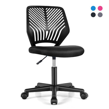 Desk chair for children armless children's desk chair 54 x 54 x 77-89 cm black
