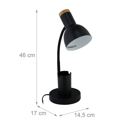 Desk lamp with pen holder