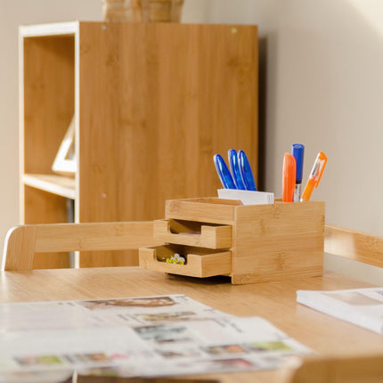 Desk organization in bamboo