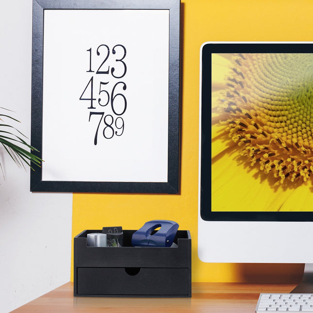 Desk organization in black
