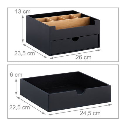 Desk organization in black