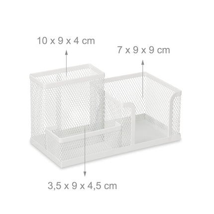 Desk organization with 3 compartments