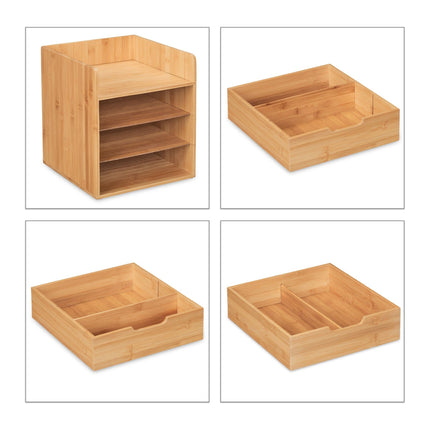 Desk organization with 3 drawers