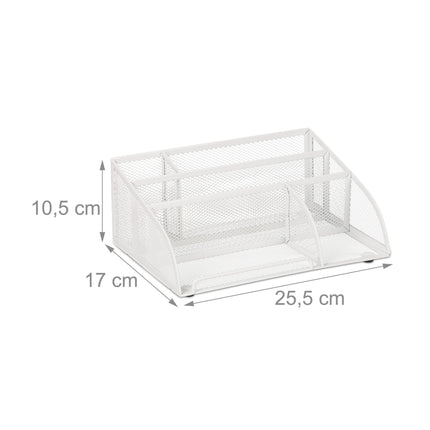 Desk organization with 5 compartments