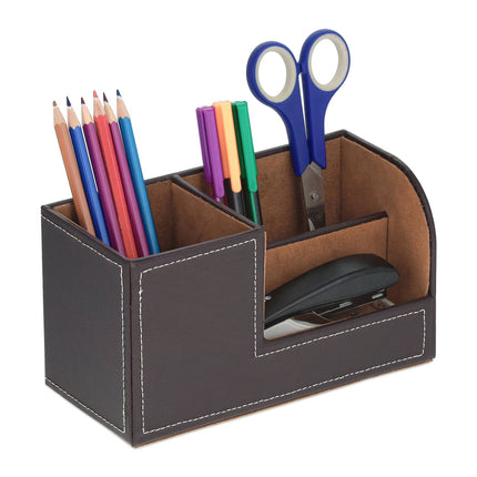 Desk organizer artificial leather
