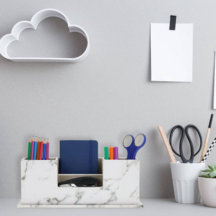 Desk organizer in marble look