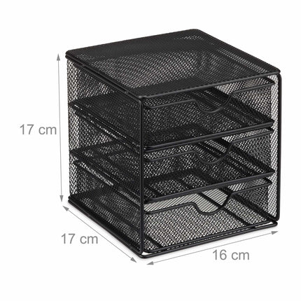 Desk organizer in metal 3 compartments