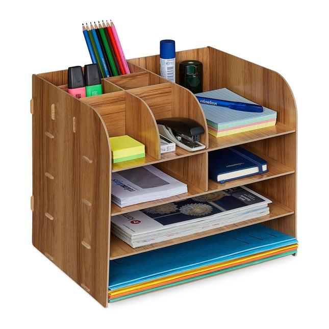 Desk organizer with storage compartment