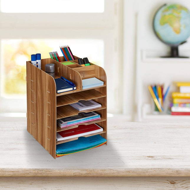 Desk organizer with storage compartment