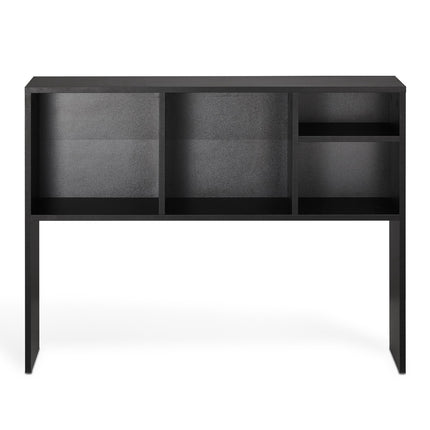 Desktop Bookshelf Hutch, 1-Tier, 37 in, Black Wood