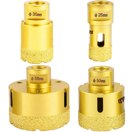Diamond Hole Saw Kit, 4-Piece 25–68mm M14 Tile