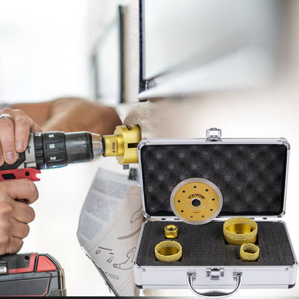 Diamond Hole Saw Kit, 4-Piece 25–68mm M14 Tile