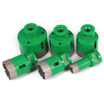 Diamond Hole Saw Set, 6-Piece M14 20–60 mm