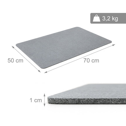 Diatomaceous Earth Bath Mat – Non-Slip, Quick-Dry, Grey