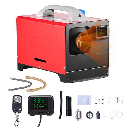Diesel Air Heater 12-24V 8kW with Remote, LCD