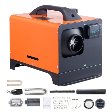 Diesel Air Heater, All-in-One 12V 8KW, LCD Remote