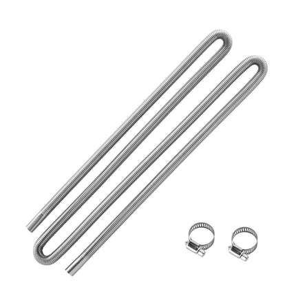 Diesel Heater Exhaust Hose, 3000mm Stainless, 2 Clamps