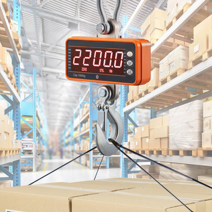 Digital Crane Scale 2200 lb, Remote Control, LED Display