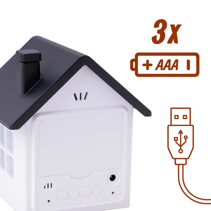 Digital House-Shaped Alarm Clock with LCD Display
