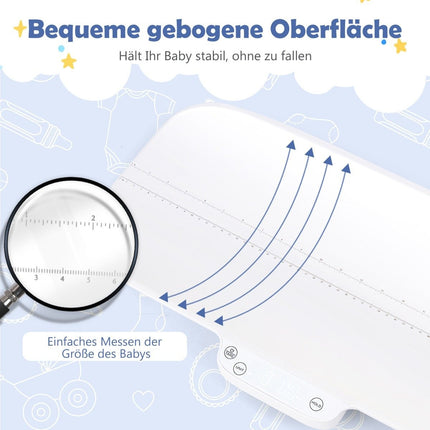 Digital baby scales, multi-functional children's scales with 4 measuring modes, up to 30 kg load capacity, white
