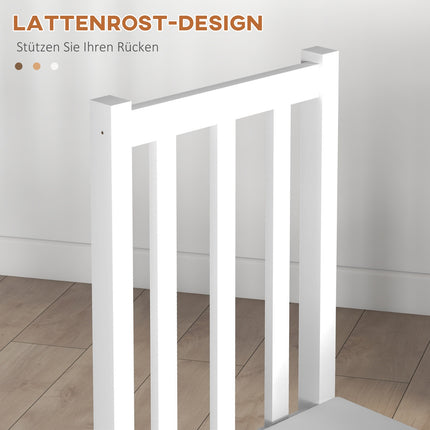 Dining chairs in white pine, set with 2 - 120 kg capacity