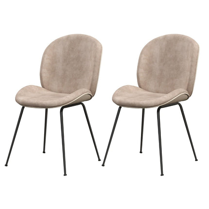 Dining Chairs Set of 2, Metal Frame, Velvet, 150kg Capacity