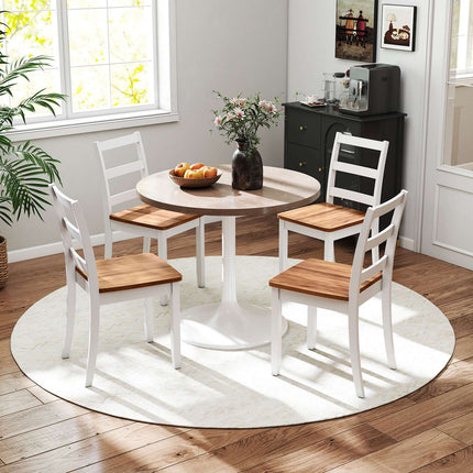 Dining Chairs Set of 4, Ladder Back, 400 lb Capacity