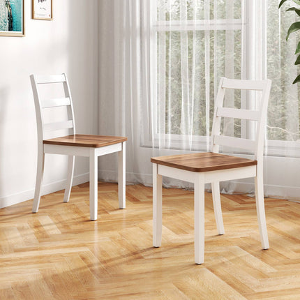 Dining Chairs Set of 4, Ladder Back, 400 lb Capacity