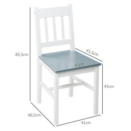 Set of dining room chairs, pine, grey, 41x46.5x85.5 cm