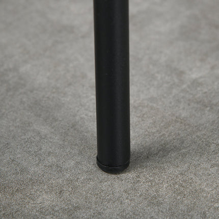 Set of 4 stackable bench stools in velvet, black, padded seat