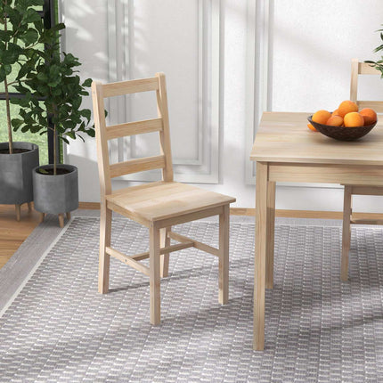 5-piece dining room set in solid wood, space-saving design