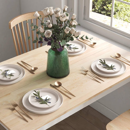 Dining Table 120 x 75 cm, Farmhouse Pine Wood, Seats 4