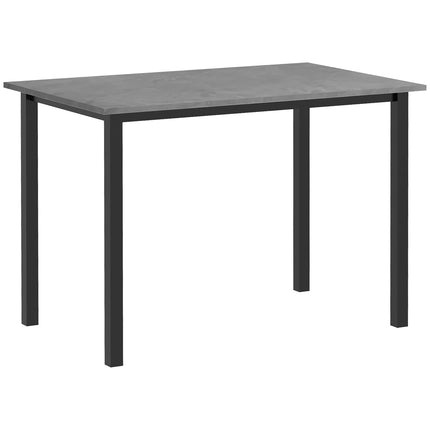 Extendable dining table for 6 - Dark gray steel, 110-160cm