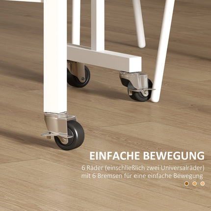 Expandable dining table in oak with wheels - Seats 4-6