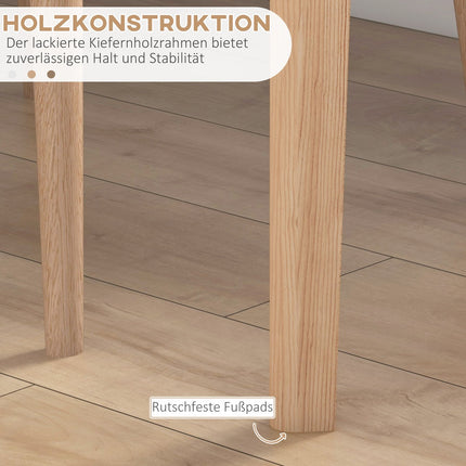 Round dining table for 2, solid wood, 75 cm, white finish