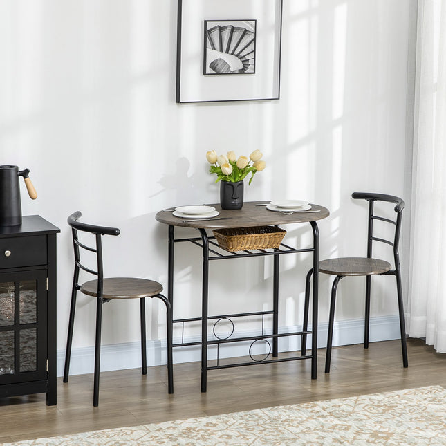 Black oval kitchen dining table set with storage, metal