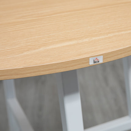 Modern dining table in steel and wood for 4, 80x80x76 cm