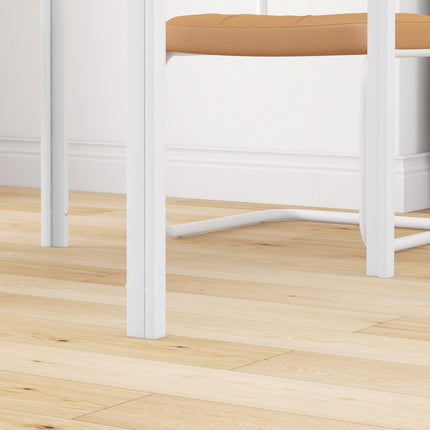 Square glass dining table for 4 - 75x75 cm, White