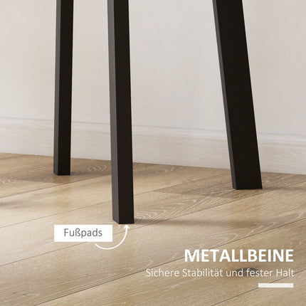 Round dining table - Modern black with slanted legs, 72cm