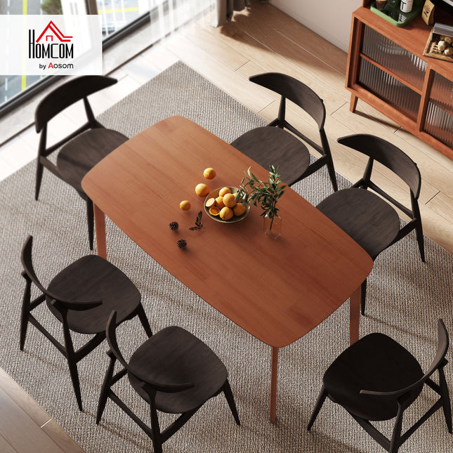 Dining Table, Solid Pine, 150x80 cm, Seats 6, Brown