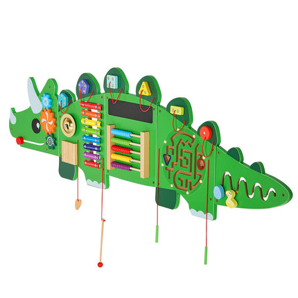 Dinosaur Wall Busy Board Panel, 11 Montessori Activities