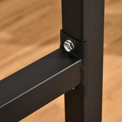Dip station for abdominal and back training - steel, black, 104x70.5x122 cm