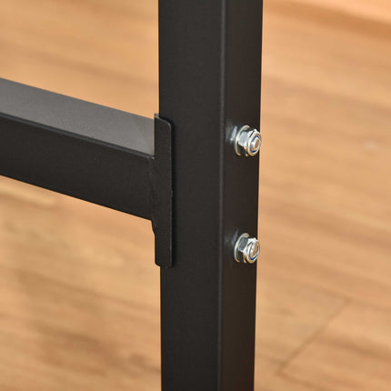 Dip station for abdominal and back training - steel, black, 104x70.5x122 cm