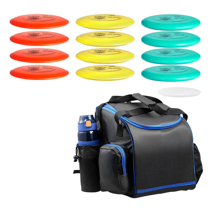 Disc Golf Set, 12 Discs with Backpack and Mini Marker