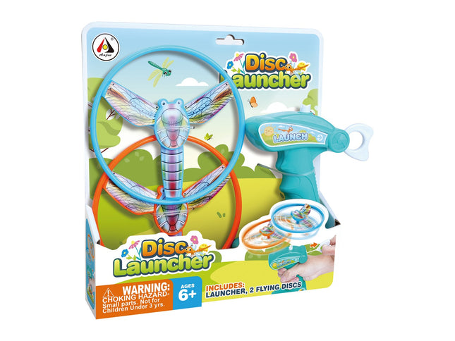 Disc Launcher Set with Dragonfly Design, Outdoor Fun Toy