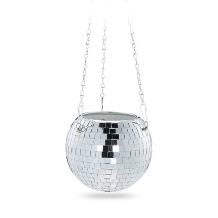Disco Ball Hanging Plant Pot – Mirrored Light Effects