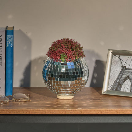 Disco Ball Hanging Plant Pot – Mirrored Light Effects